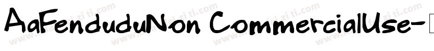 AaFenduduNon CommercialUse字体转换